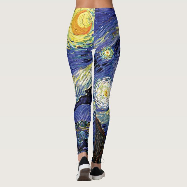 Vincent Van Gogh - The Starry Night Fine Art Leggings (Rückseite)