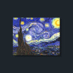 Vincent Van Gogh - The Starry Night Fine Art Leinwanddruck<br><div class="desc">Vincent Van Gogh's The Starry Night. Das Öl auf Leinwand aus dem Jahr 1889, die Starry Night wurde gemalt, während Van Gogh im Asyl in Saint-Remy, Frankreich, und gilt als eines seiner besten Meisterwerke. Obwohl es sich um eine Nachtszene handelt, wurde es tagsüber bemalt und repräsentiert den Ausblick aus dem...</div>