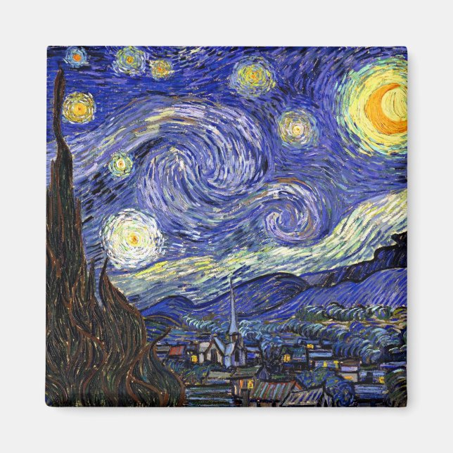 Vincent Van Gogh - The Starry Night Fine Art Magnet (Vorne)