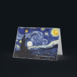 Vincent Van Gogh The Starry Night Fine Art Poster Karte<br><div class="desc">Vincent Van Gogh The Starry Night Fine Art in Geometric Illustration Style. Altes Masterdesign in einem modernen geometrischen Muster.</div>