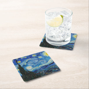Vincent Van Gogh The Starry Night Fine Art Rechteckiger Pappuntersetzer