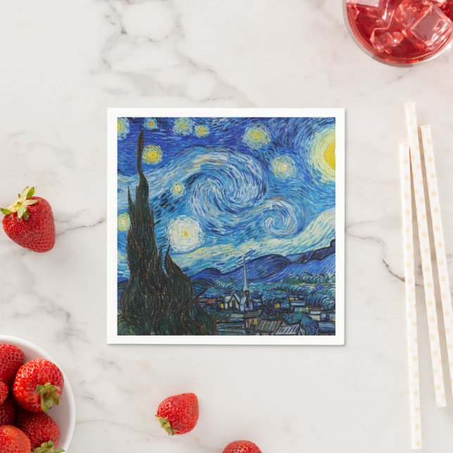 Vincent Van Gogh The Starry Night Fine Art Serviette (Beispiel)
