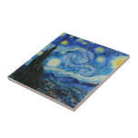 Vincent Van Gogh The Starry Night Fliese<br><div class="desc">Vincent Van Gogh's The Starry Night Detail</div>
