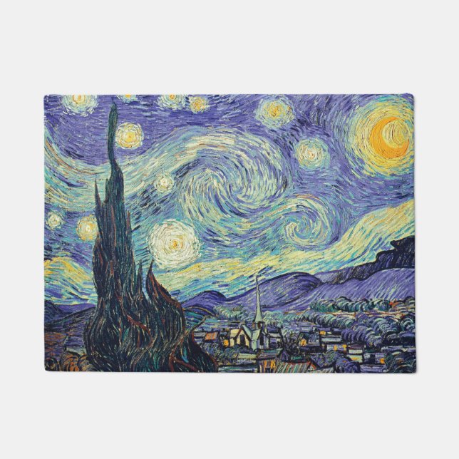 Vincent Van Gogh The Starry Night Fußmatte (Vorderseite)