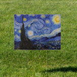 Vincent Van Gogh - The Starry night Gartenschild<br><div class="desc">The Starry Night / La nuit etoilee - Vincent van Gogh,  1889</div>