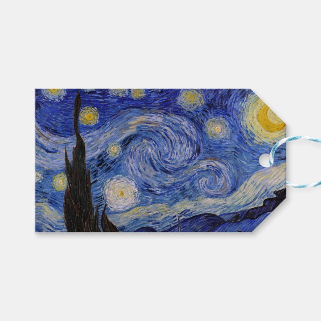 Vincent Van Gogh - The Starry night Geschenkanhänger (Vorderseite (Horizontal))