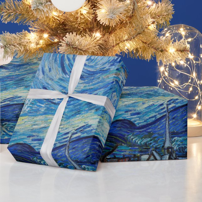 Vincent Van Gogh The Starry Night Geschenkpapier (Feiertage)