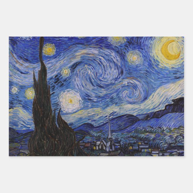 Vincent Van Gogh - The Starry night Geschenkpapier Set (Vorderseite)