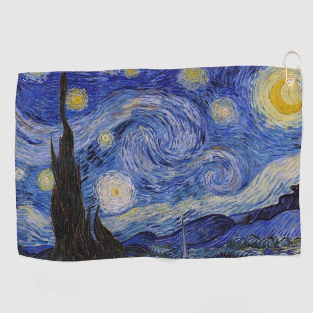 Vincent Van Gogh - The Starry night Golfhandtuch (Horizontal)