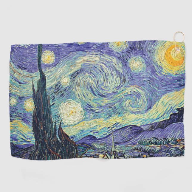 Vincent Van Gogh / The Starry Night Golfhandtuch (Horizontal)