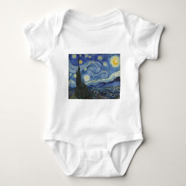 Vincent van Gogh | The Starry Night, Juni 1889 Baby Strampler (Vorderseite)