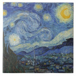 Vincent van Gogh| The Starry Night, Juni 1889 Fliese<br><div class="desc">The Starry Night,  June 1889 (oil on Leinwand),  Gogh,  Vincent van (1853-90) / Museum of Modern Art,  New York,  USA / The Bridgeman Art Library| Bildauflistungsnummer: XOS702746</div>