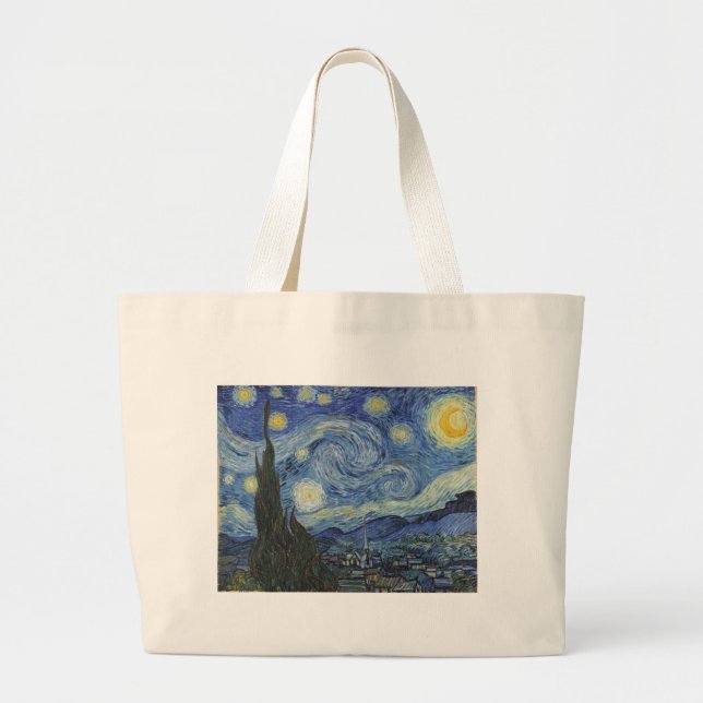 Vincent van Gogh | The Starry Night, Juni 1889 Jumbo Stoffbeutel (Vorne)