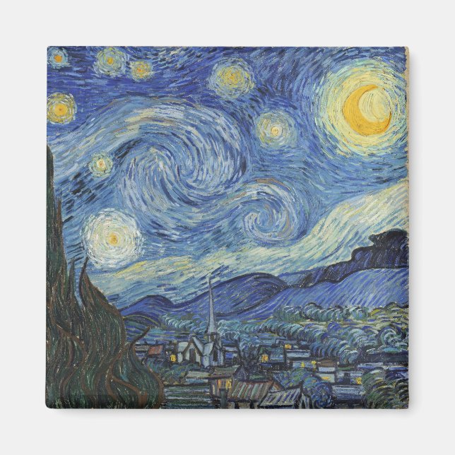 Vincent van Gogh | The Starry Night, Juni 1889 Magnet (Vorne)