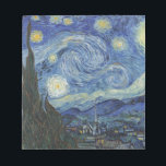 Vincent van Gogh | The Starry Night, Juni 1889 Notizblock<br><div class="desc">VAN GOGH->Post-Impressionist, stars, star, nocturne, landschaft, kirchlicher spire, mond, mondlicht, sky, kosmisch, St, Remy, Provence, französisch, Saint-Remy, Post-Impressionismus, iconic\\The Starry Night, Juni 1889 (Öl auf Leinwand), Gogh, Vincent van 1853-90) / Museum of Modern Art, New York, USA / The Bridgeman Art Library | Image Collection number: XOS702746</div>
