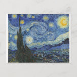 Vincent van Gogh | The Starry Night, Juni 1889 Postkarte<br><div class="desc">VAN GOGH->Post-Impressionist, stars, star, nocturne, landschaft, kirchlicher spire, mond, mondlicht, sky, kosmisch, St, Remy, Provence, französisch, Saint-Remy, Post-Impressionismus, iconic\\The Starry Night,  Juni 1889 (Öl auf Leinwand),  Gogh,  Vincent van 1853-90) / Museum of Modern Art,  New York,  USA / The Bridgeman Art Library | Image Collection number: XOS702746</div>