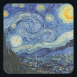 Vincent van Gogh | The Starry Night, Juni 1889 Quadratischer Aufkleber<br><div class="desc">The Starry Night,  June 1889 (Oil on Leinwand),  Gogh,  Vincent van (1853-1990) / Museum of Modern Art,  New York,  USA / The Bridgeman Art Library | Image Collection number: XOS702746</div>