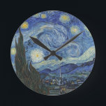 Vincent van Gogh| The Starry Night, Juni 1889 Runde Wanduhr<br><div class="desc">The Starry Night,  June 1889 (oil on Leinwand),  Gogh,  Vincent van (1853-90) / Museum of Modern Art,  New York,  USA / The Bridgeman Art Library| Bildauflistungsnummer: XOS702746</div>