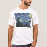 Vincent van Gogh | The Starry Night, Juni 1889 T-Shirt<br><div class="desc">VAN GOGH->Post-Impressionist, stars, star, nocturne, landschaft, kirchlicher spire, mond, mondlicht, sky, kosmisch, St, Remy, Provence, französisch, Saint-Remy, Post-Impressionismus, iconic\\The Starry Night,  Juni 1889 (Öl auf Leinwand),  Gogh,  Vincent van 1853-90) / Museum of Modern Art,  New York,  USA / The Bridgeman Art Library | Bildauflistungsnummer: XOS702746</div>