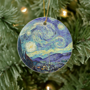 Vincent Van Gogh The Starry Night Keramik Ornament