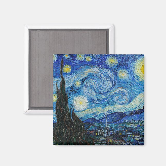 Vincent Van Gogh The Starry Night Magnet (Vorderseite/Rückseite)