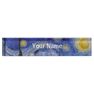 Vincent Van Gogh - The Starry night Namensplakette