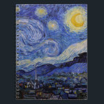 Vincent Van Gogh - The Starry night Notizblock<br><div class="desc">The Starry Night / La nuit etoilee - Vincent Van Gogh im Jahr 1889</div>