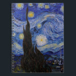 Vincent Van Gogh - The Starry night Notizblock<br><div class="desc">The Starry Night / La nuit etoilee - Vincent Van Gogh im Jahr 1889</div>