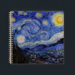 Vincent Van Gogh - The Starry night Notizbuch<br><div class="desc">The Starry Night / La nuit etoilee - Vincent Van Gogh im Jahr 1889</div>