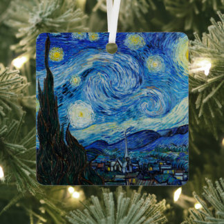 Vincent Van Gogh The Starry Night Ornament Aus Metall