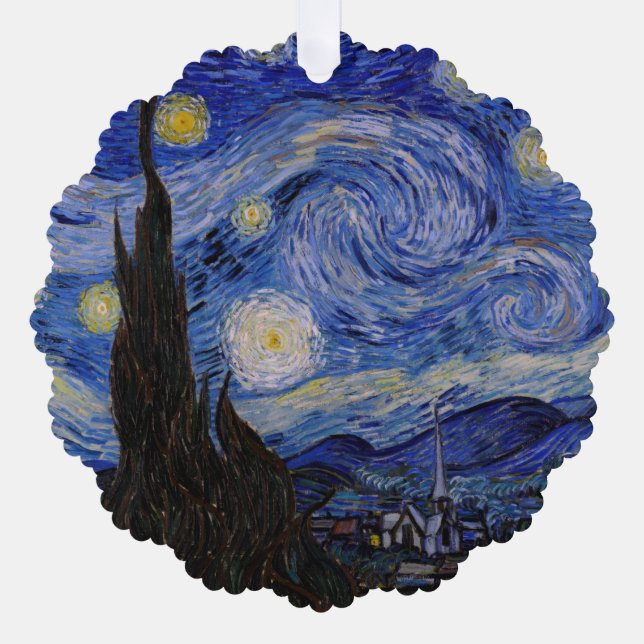 Vincent Van Gogh - The Starry night Ornament Karte (Vorderseite)