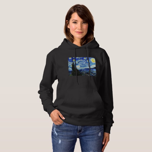Vincent Van Gogh, The Starry Night painting Hoodie (Vorne ganz)