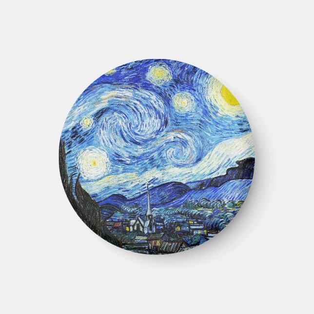 Vincent Van Gogh, The Starry Night painting Magnet (Vorne)