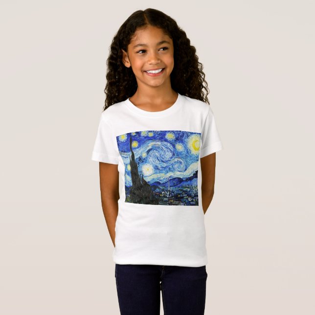 Vincent Van Gogh, The Starry Night painting T-Shirt (Vorne ganz)