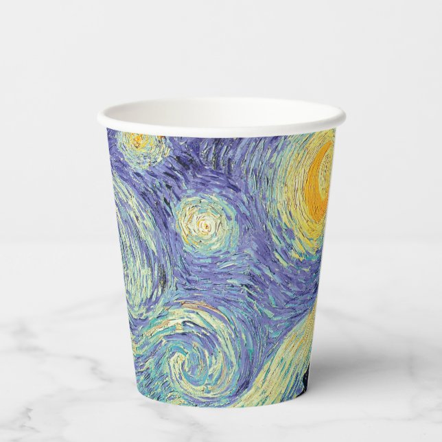 Vincent Van Gogh / The Starry Night Paper Cups Pappbecher (Rückseite)