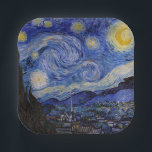 Vincent Van Gogh - The Starry night Pappteller<br><div class="desc">The Starry Night / La nuit etoilee - Vincent Van Gogh im Jahr 1889</div>