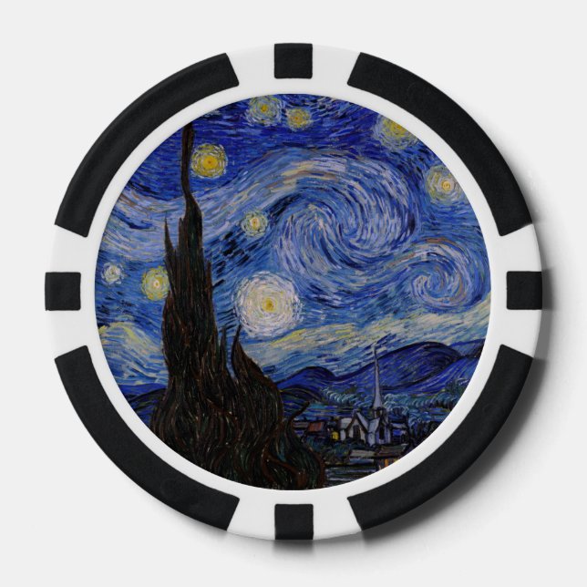 Vincent Van Gogh - The Starry night Pokerchips (Vorderseite)