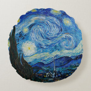 Vincent Van Gogh The Starry Night Rundes Kissen
