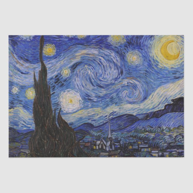 Vincent Van Gogh - The Starry night Seidenpapier (Vorderseite)