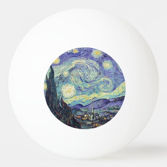 Vincent Van Gogh / The Starry Night Tischtennisball (Vorderseite)