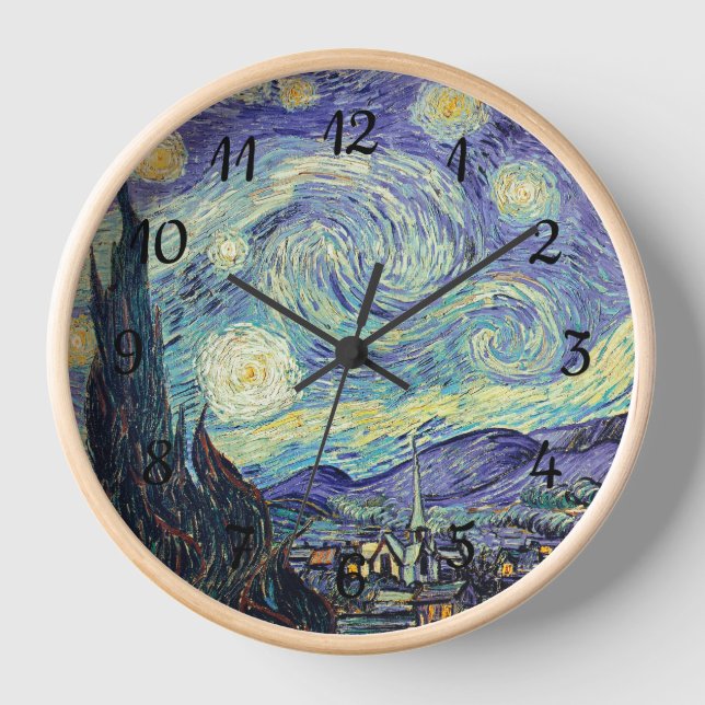 Vincent Van Gogh / The Starry Night Uhr (Vorderseite)