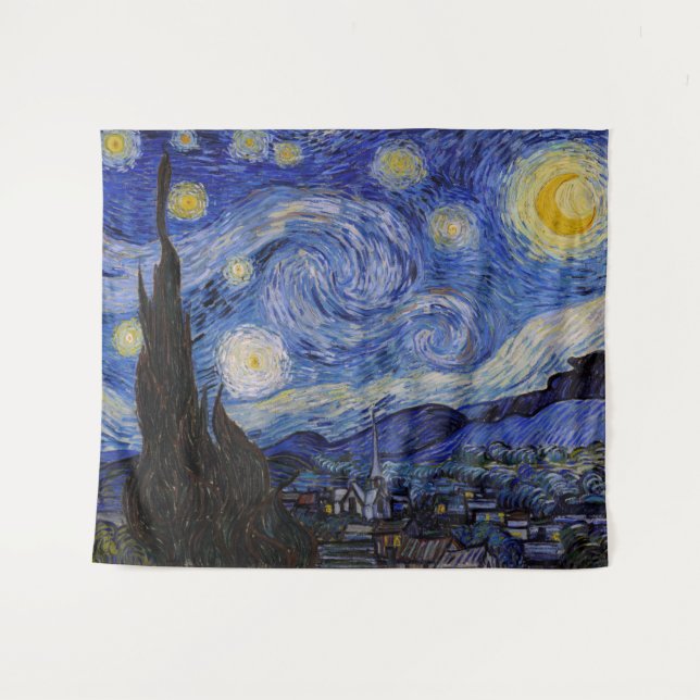 Vincent Van Gogh - The Starry night Wandteppich (Vorderseite (Horizontal))