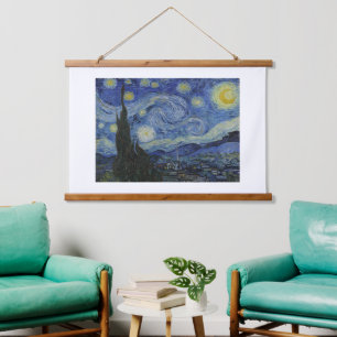 Vincent Van Gogh, The Starry Night Wandteppich Mit Holzrahmen