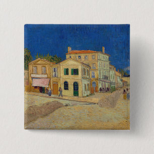 Vincent van Gogh - The Yellow House / The Street Button