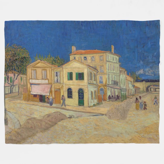 Vincent van Gogh - The Yellow House / The Street Fleecedecke (Vorderseite (Horizontal))