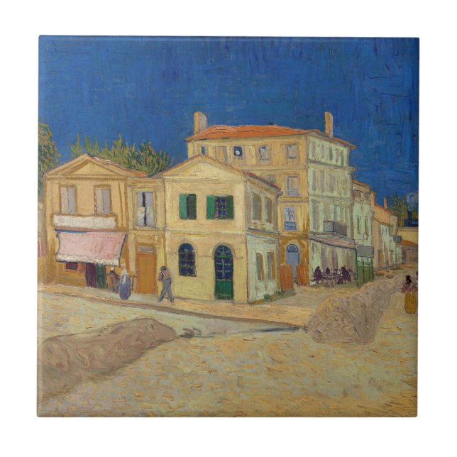 Vincent van Gogh - The Yellow House / The Street Fliese (Vorderseite)