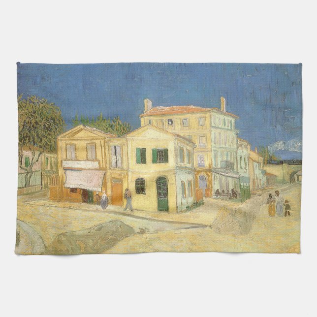 Vincent van Gogh - The Yellow House (The Street) Geschirrtuch (Horizontal)