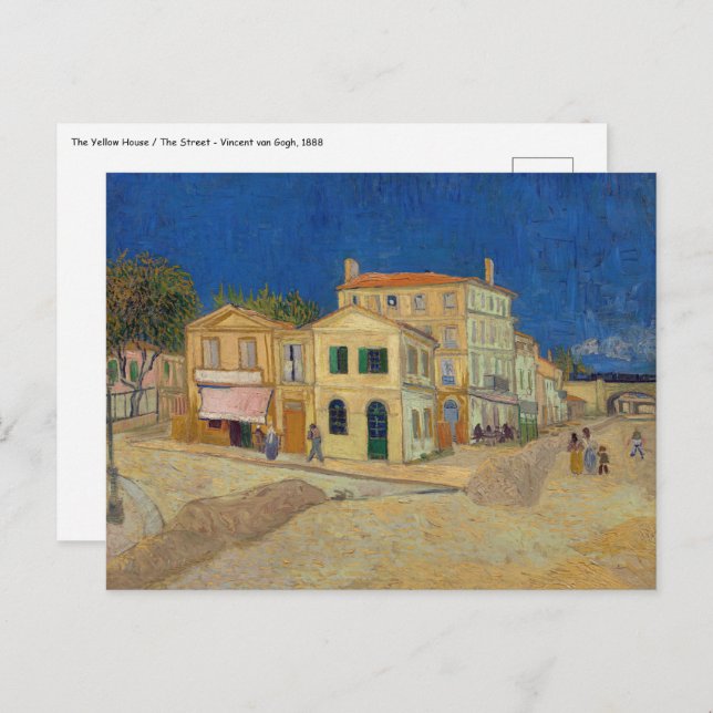 Vincent van Gogh - The Yellow House / The Street Postkarte (Vorne/Hinten)