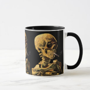 Vincent Van Gogh - Totenkopf mit brennender Zigare Tasse