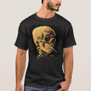 Vincent Van Gogh - Totenschädel mit brennender Zig T-Shirt